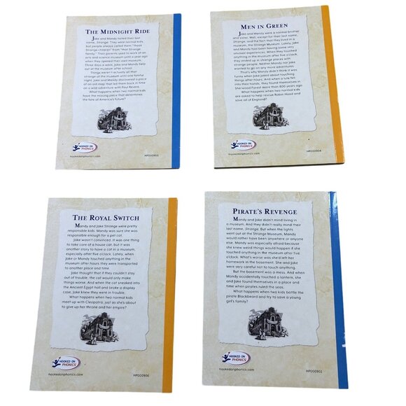 Strange Museum Hooked on Phonics Book Set of 4 Chapter Books Children Reading - Picture 2 of 9